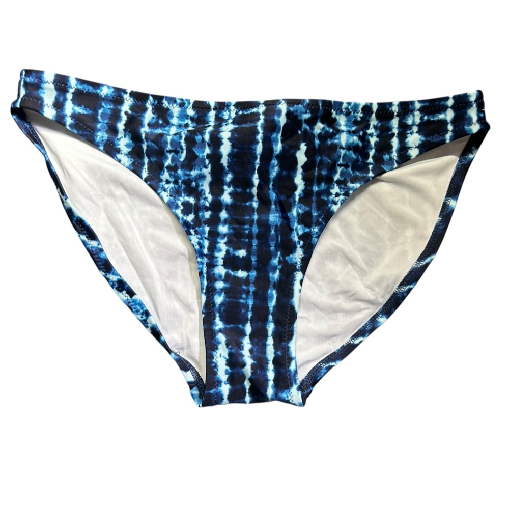 OLD NAVY navy white color splash pattern bikini medium coverage swim bottom NWT